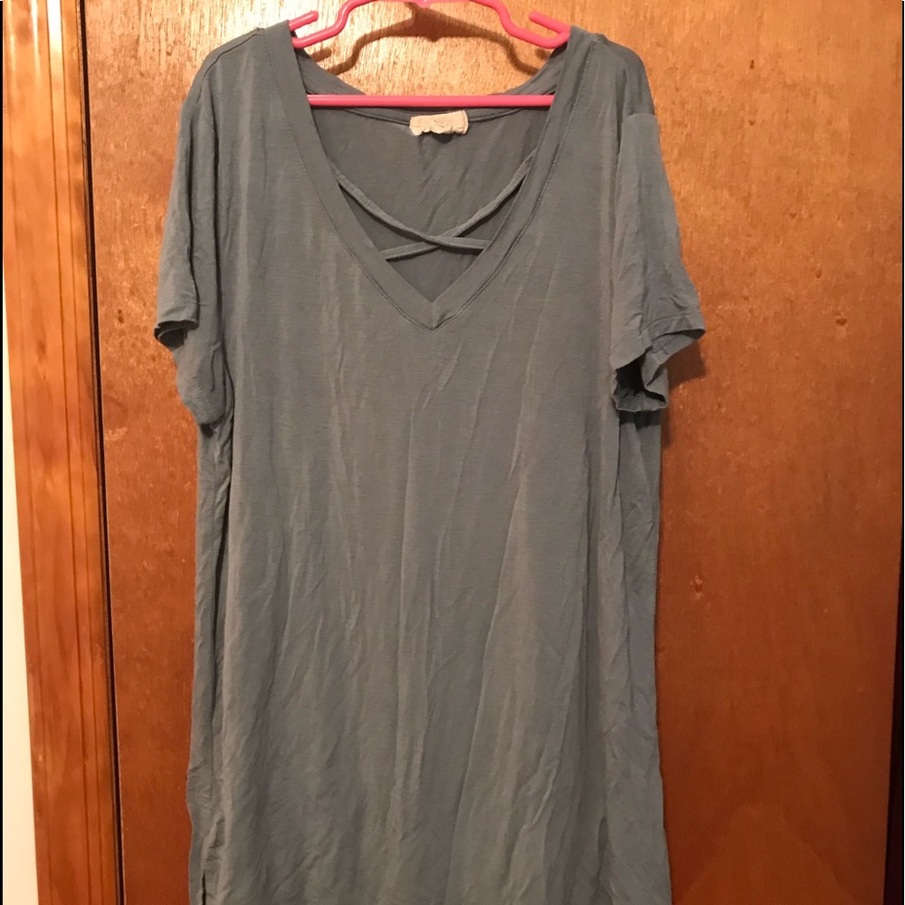 Blue/Grey Loose Top
